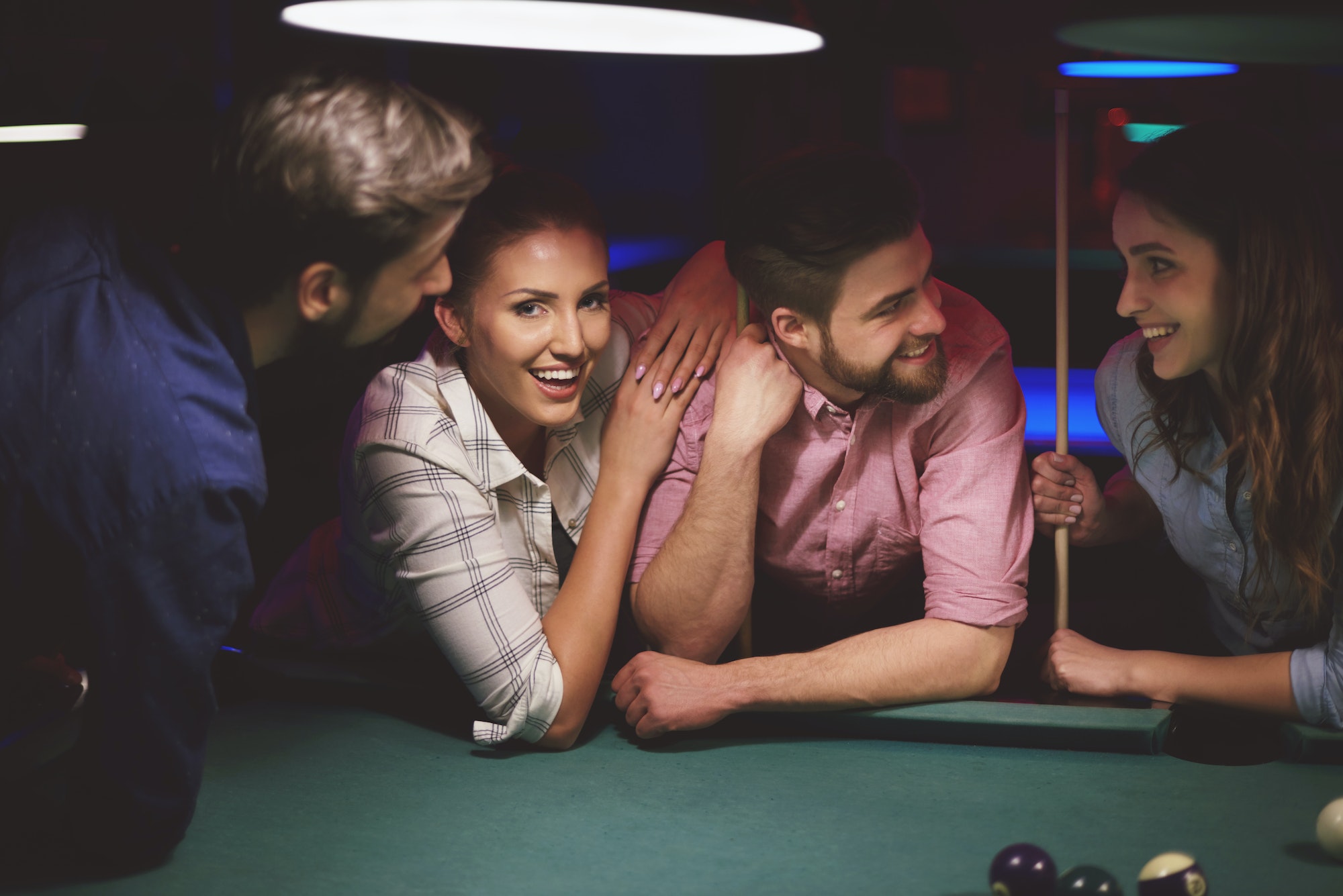 Meeting for pool game with friends